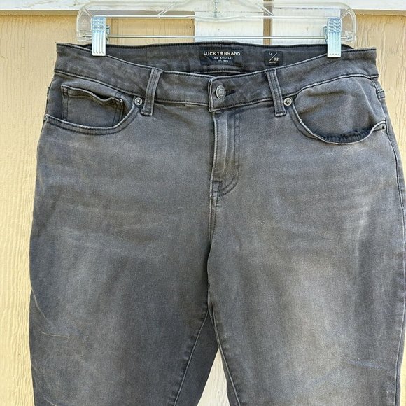 Lucky Brand Jeans Women’s 14/32 Ankle Faded Black Wash Low Rise Skinny Lolita - Picture 2 of 9